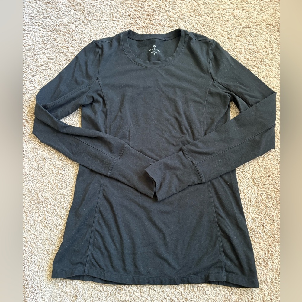 Athleta Classic Black Long Sleeve Top